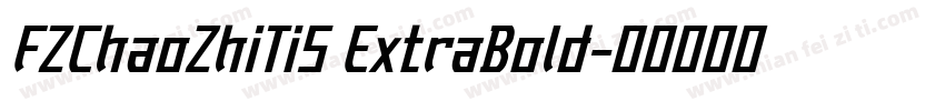 FZChaoZhiTiS ExtraBold字体转换